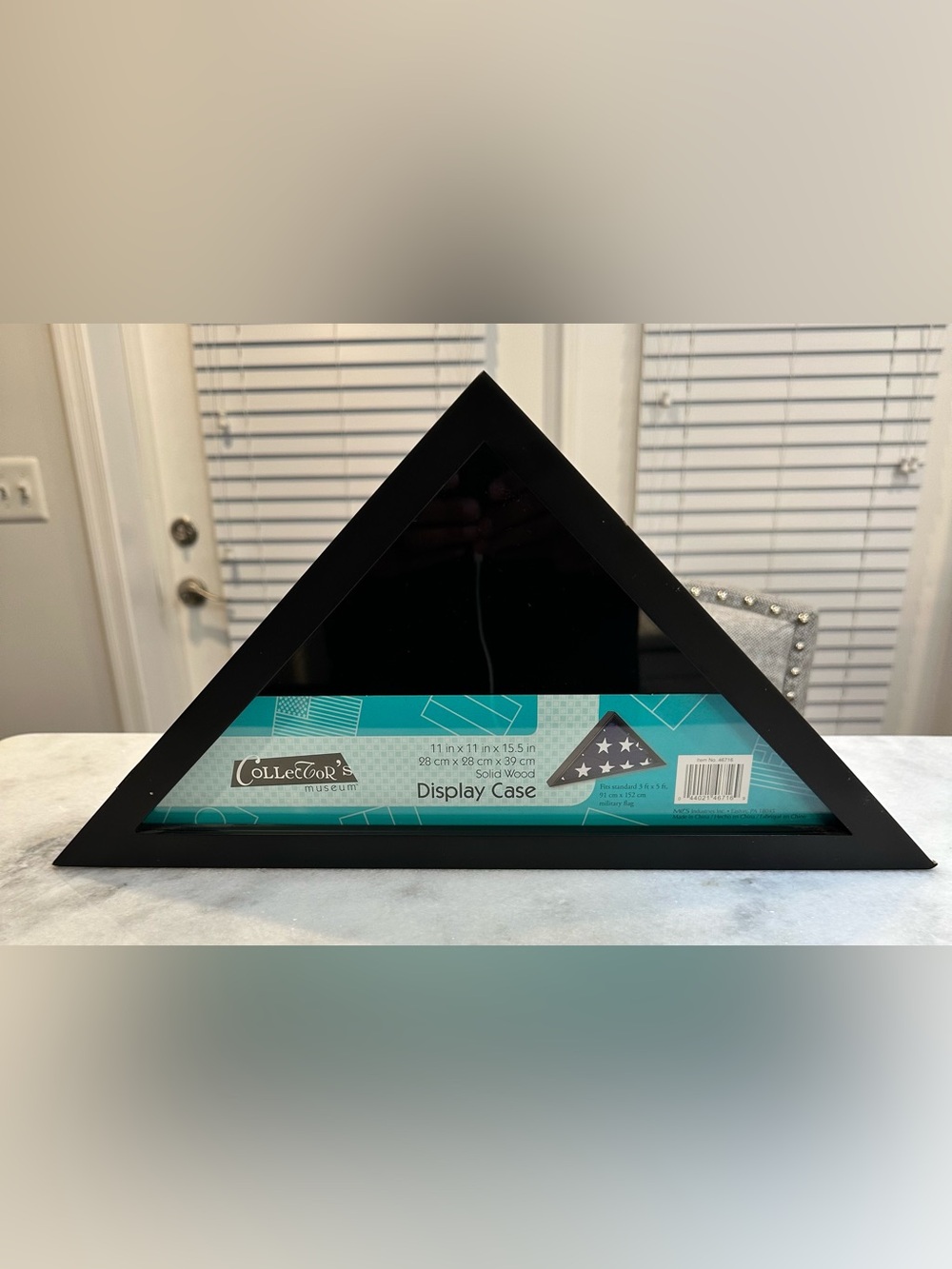 MCS Collector’s Museum Solid Black Wood Display Case, Item# 46716
